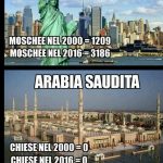 Chiese e moschee in USA e Arabia Saudita